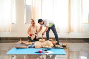 Tibetan singing bowl training in Rishikesh India